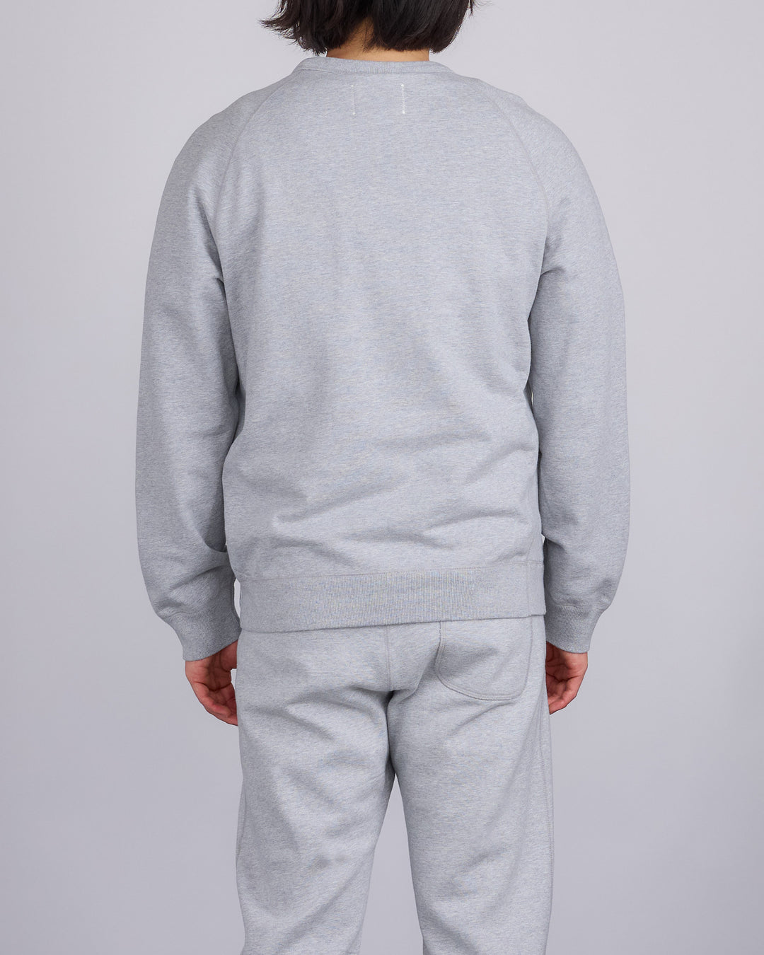 Reigning Champ Midweight Arch Logo Crewneck Heather Grey