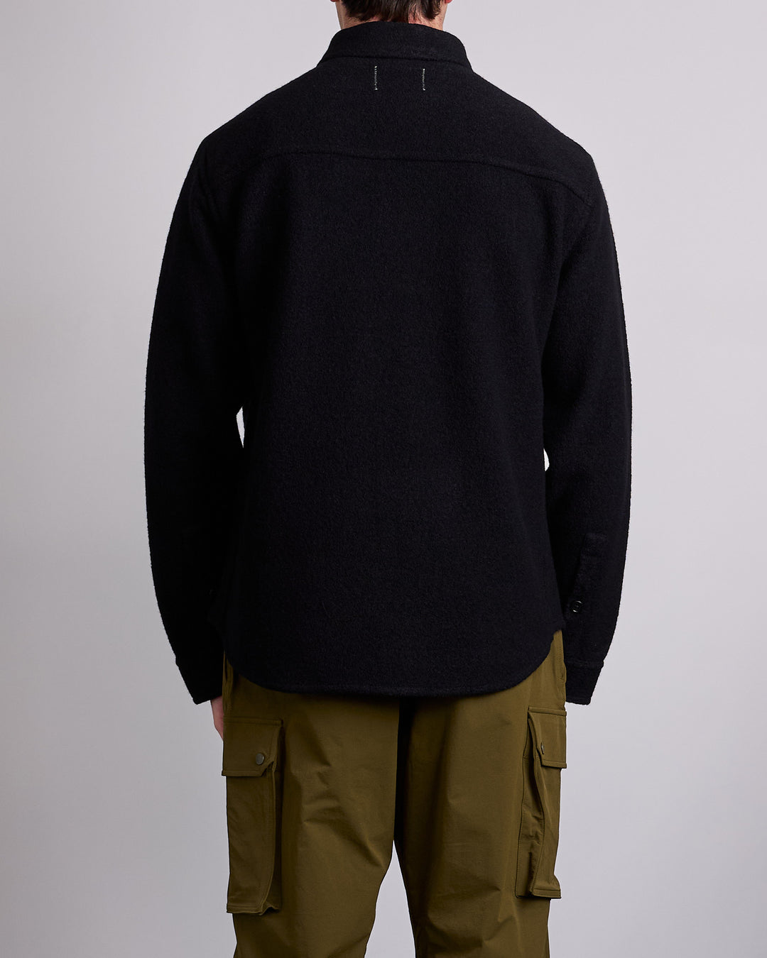 Reigning Champ Boiled Wool Warden Outershirt Jacket Black