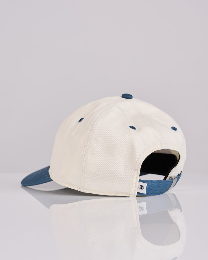 Reigning Champ Colourblock Monogram Strapback Cap Bermuda-Ivory