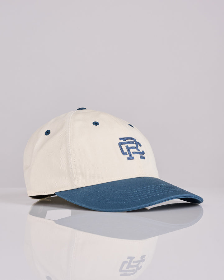 Reigning Champ Colourblock Monogram Strapback Cap Bermuda-Ivory