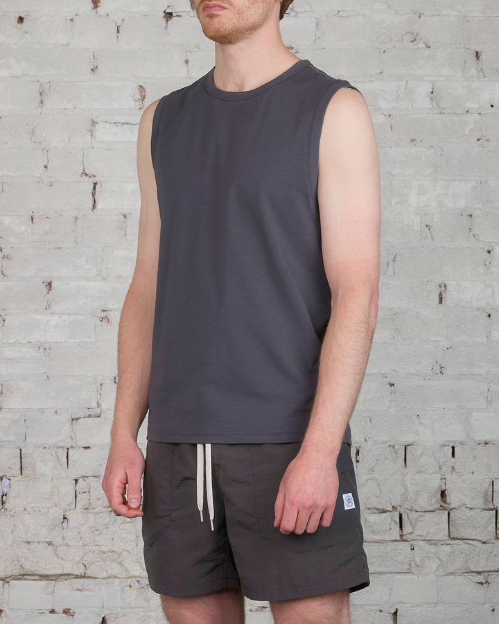 Reigning Champ Copper Jersey Sleeveless T-Shirt Charcoal