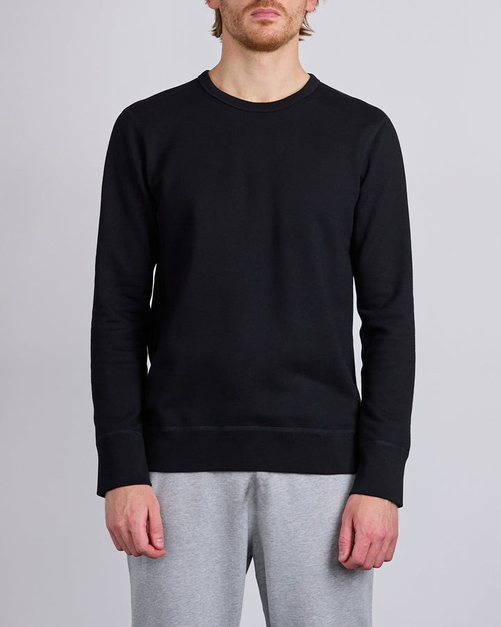Reigning Champ Core Midweight Terry Slim Crewneck Black
