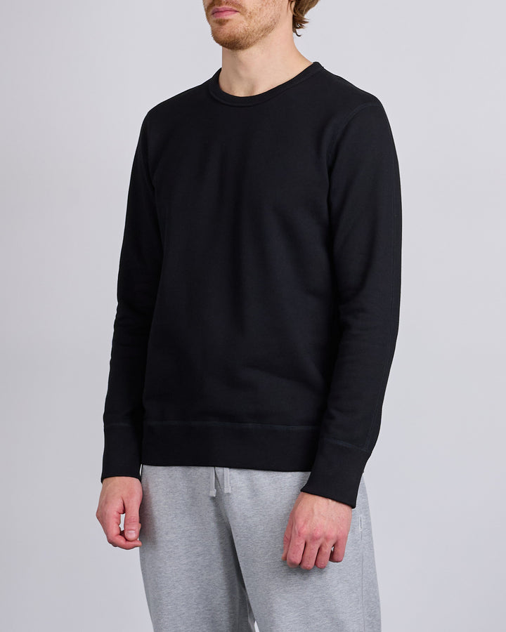 Reigning Champ Core Midweight Terry Slim Crewneck Black