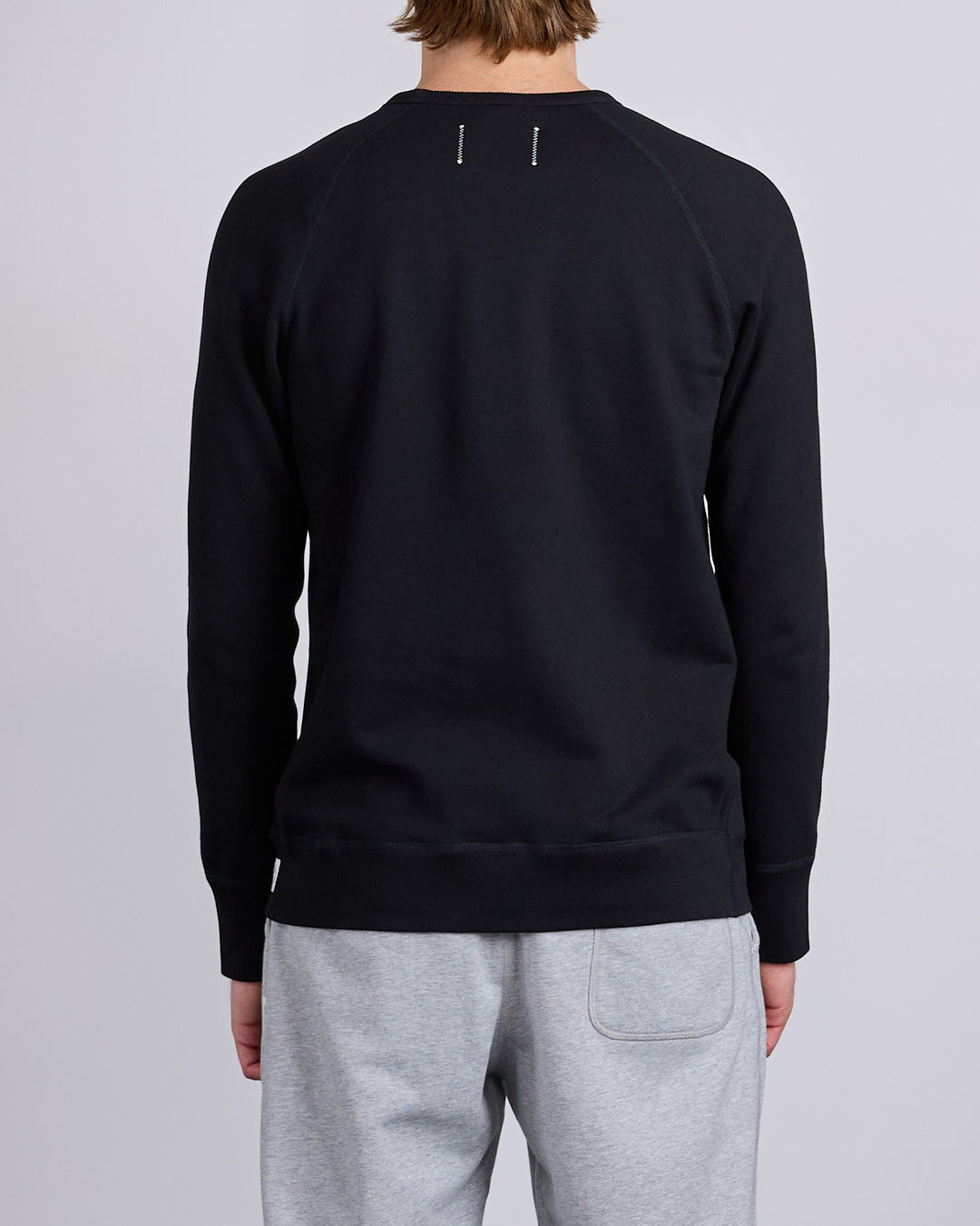 Reigning Champ Core Midweight Terry Slim Crewneck Black