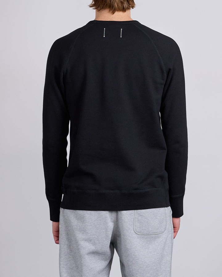 Reigning Champ Core Midweight Terry Slim Crewneck Black