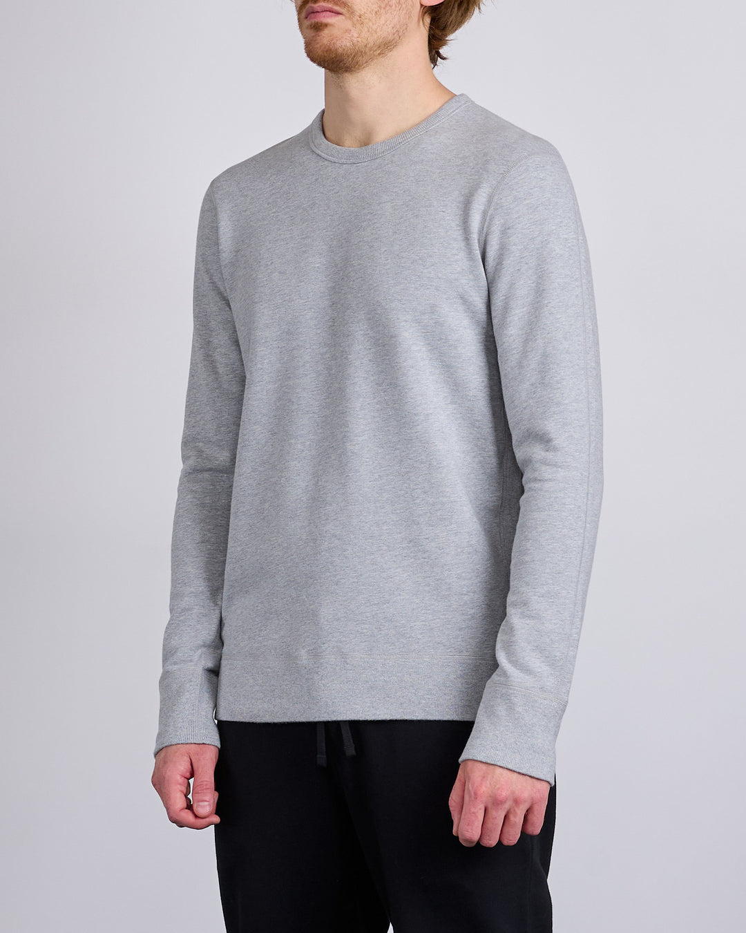 Reigning Champ Core Midweight Terry Slim Crewneck Heather Grey