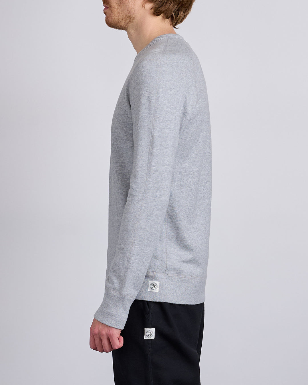 Reigning Champ Core Midweight Terry Slim Crewneck Heather Grey