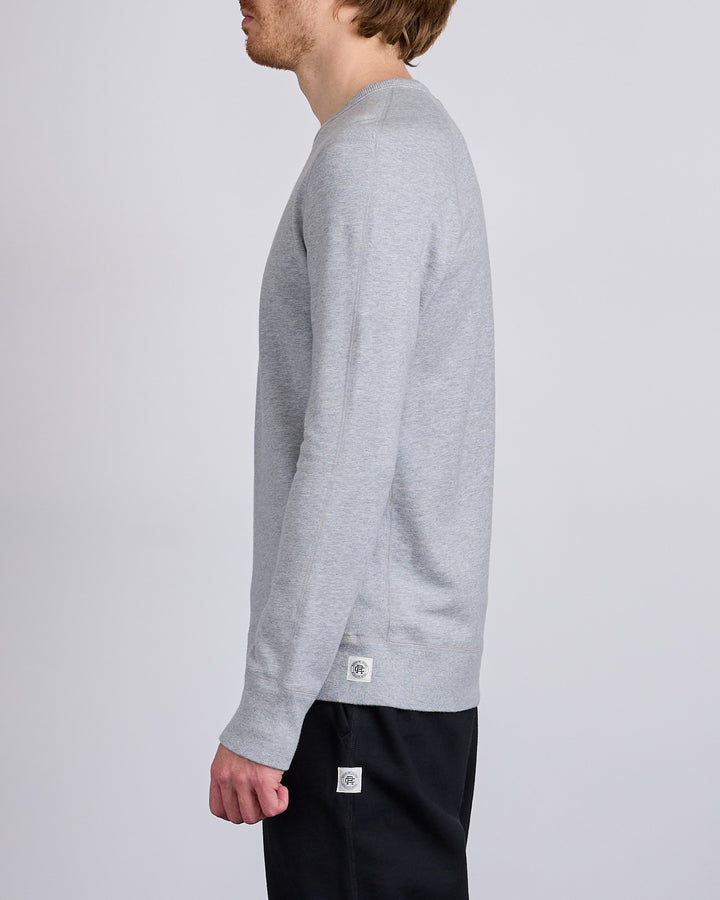 Reigning Champ Core Midweight Terry Slim Crewneck Heather Grey