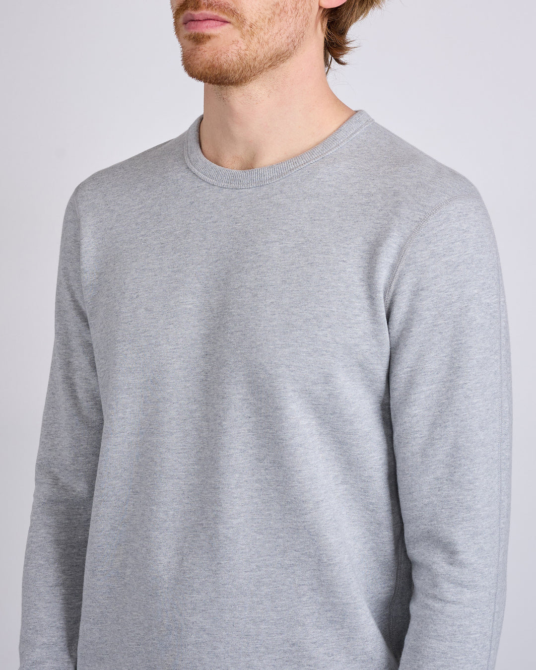 Reigning Champ Core Midweight Terry Slim Crewneck Heather Grey