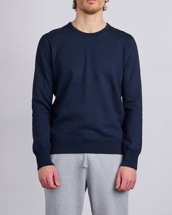 Reigning Champ Core Midweight Terry Slim Crewneck Navy