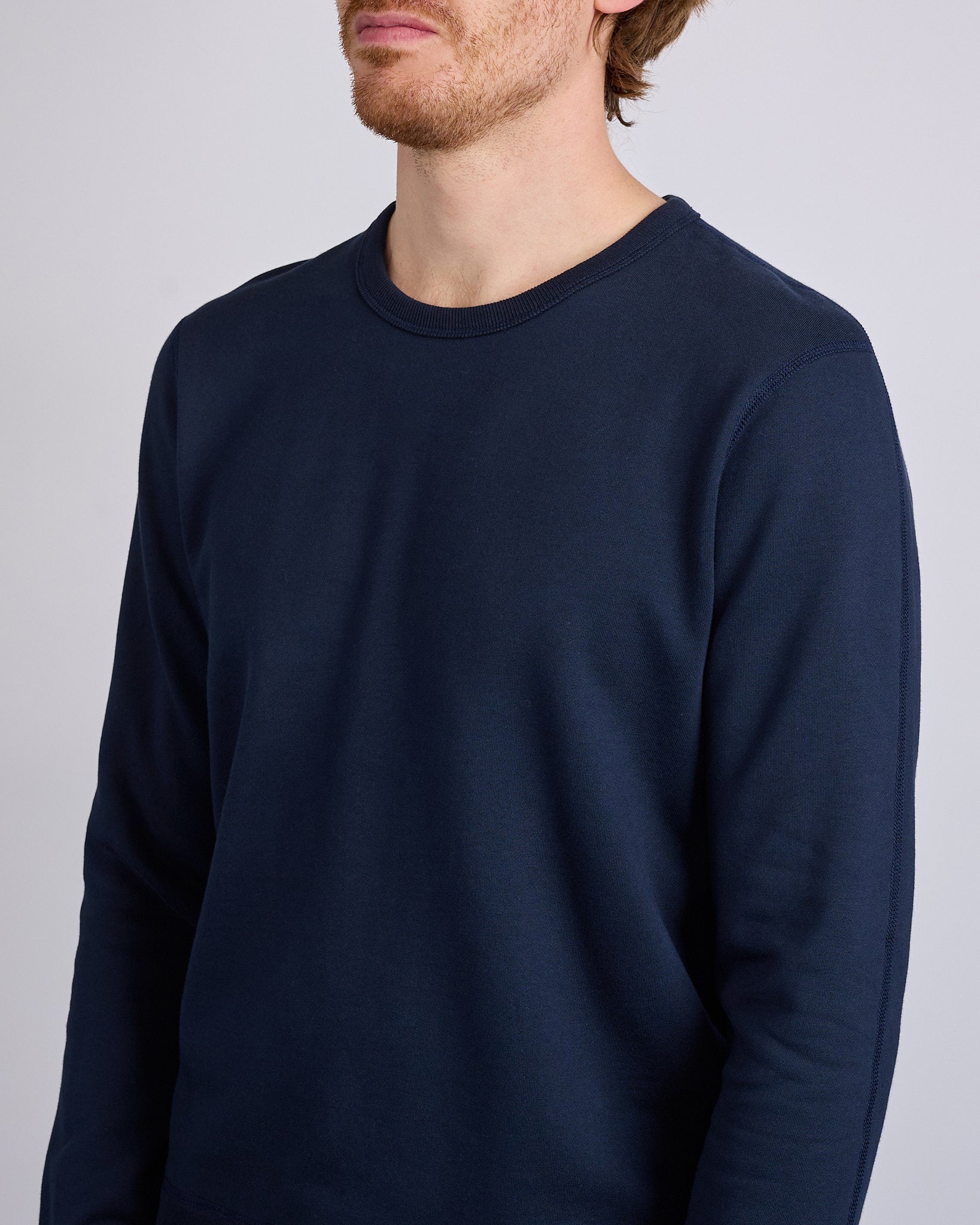 Reigning Champ Core Midweight Terry Slim Crewneck Navy – LESS 17