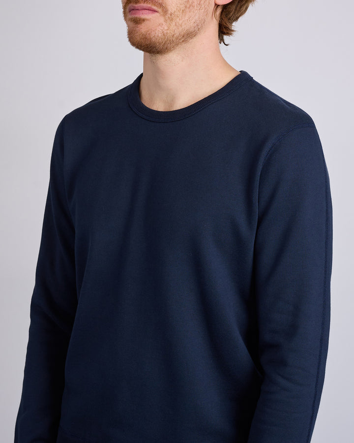 Reigning Champ Core Midweight Terry Slim Crewneck Navy