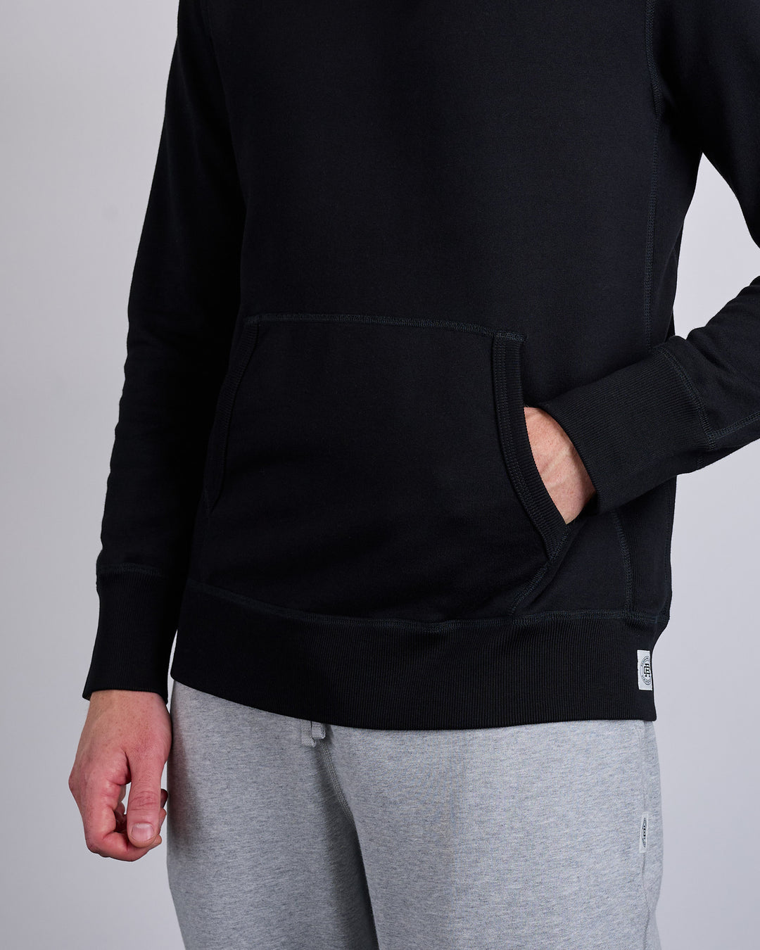 Reigning Champ Core Midweight Terry Slim Hoodie Black