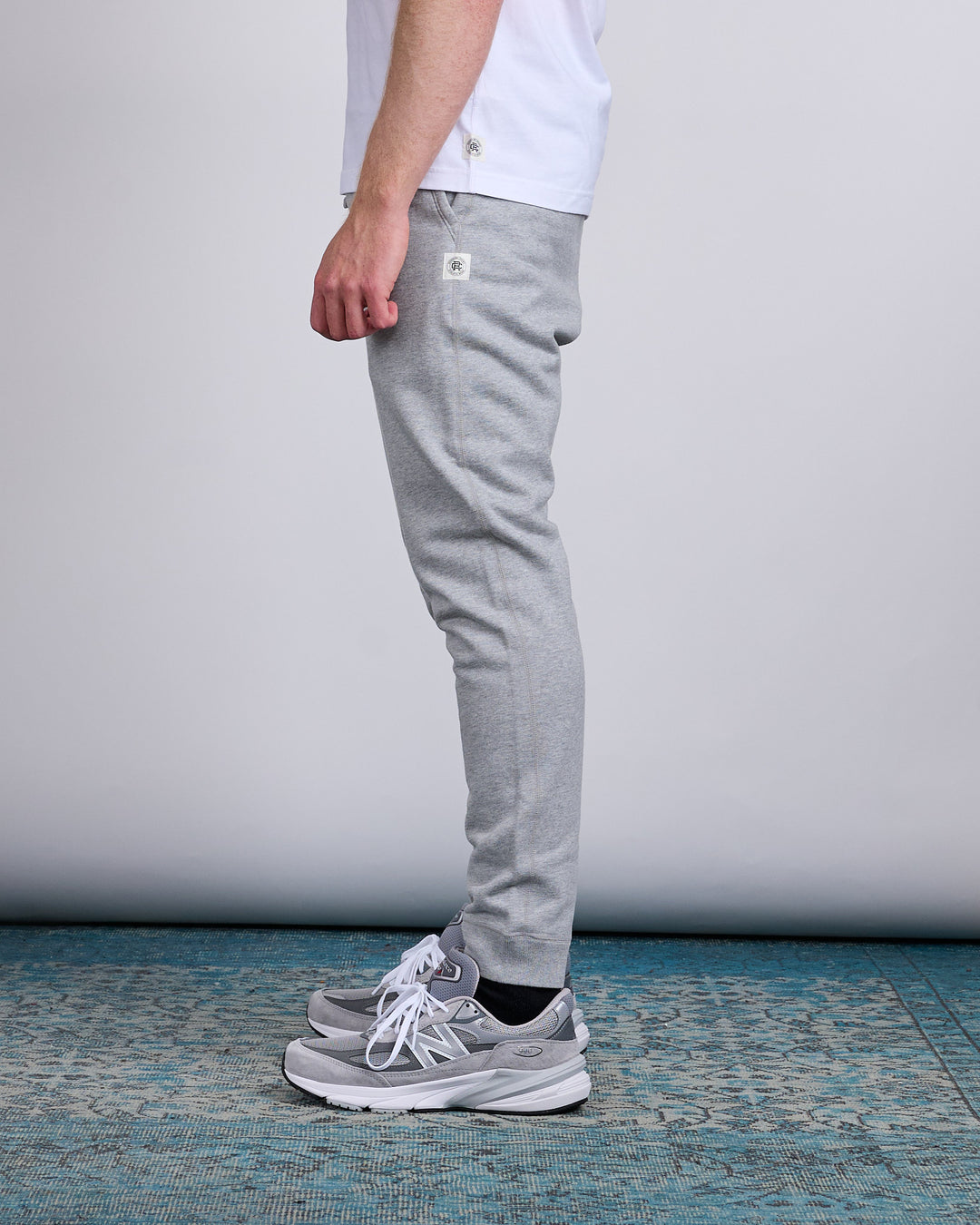 Reigning Champ Core Midweight Terry Slim Sweatpant Heather Grey
