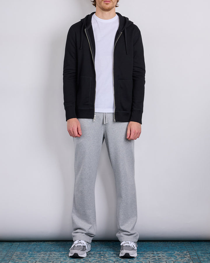 Reigning Champ Core Midweight Terry Slim Zip Hoodie Black