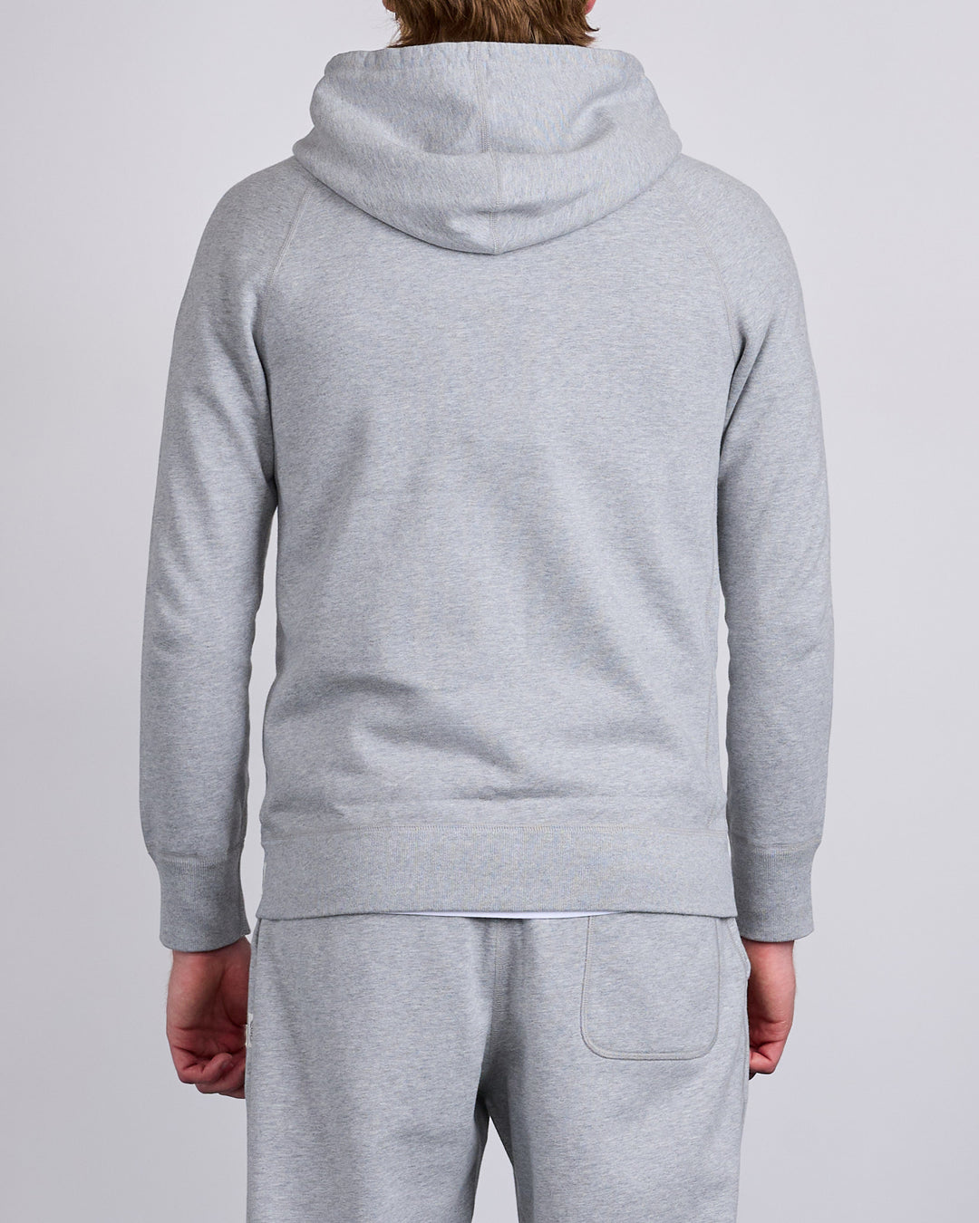 Reigning Champ Core Midweight Terry Slim Zip Hoodie Heather Grey