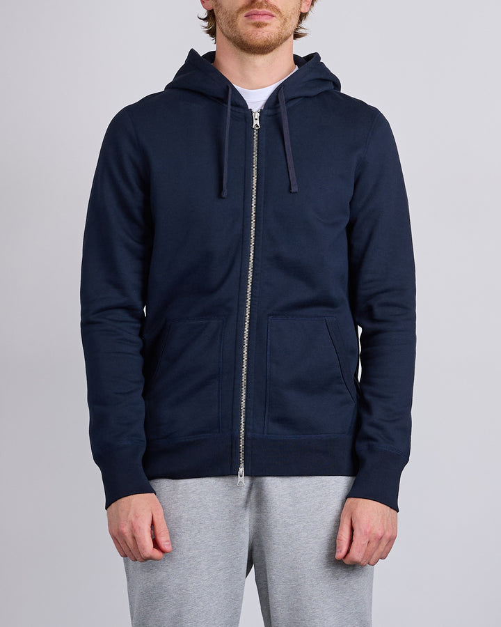 Reigning Champ Core Midweight Terry Slim Zip Hoodie Navy