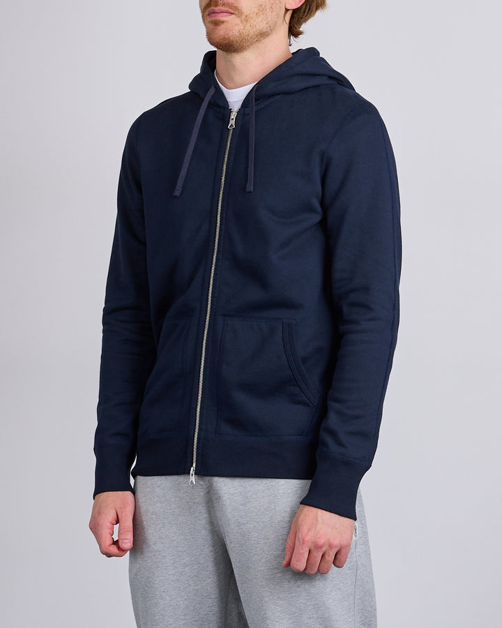 Reigning Champ Core Midweight Terry Slim Zip Hoodie Navy