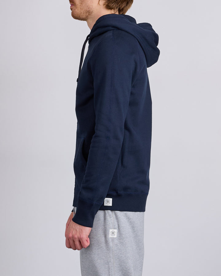 Reigning Champ Core Midweight Terry Slim Zip Hoodie Navy