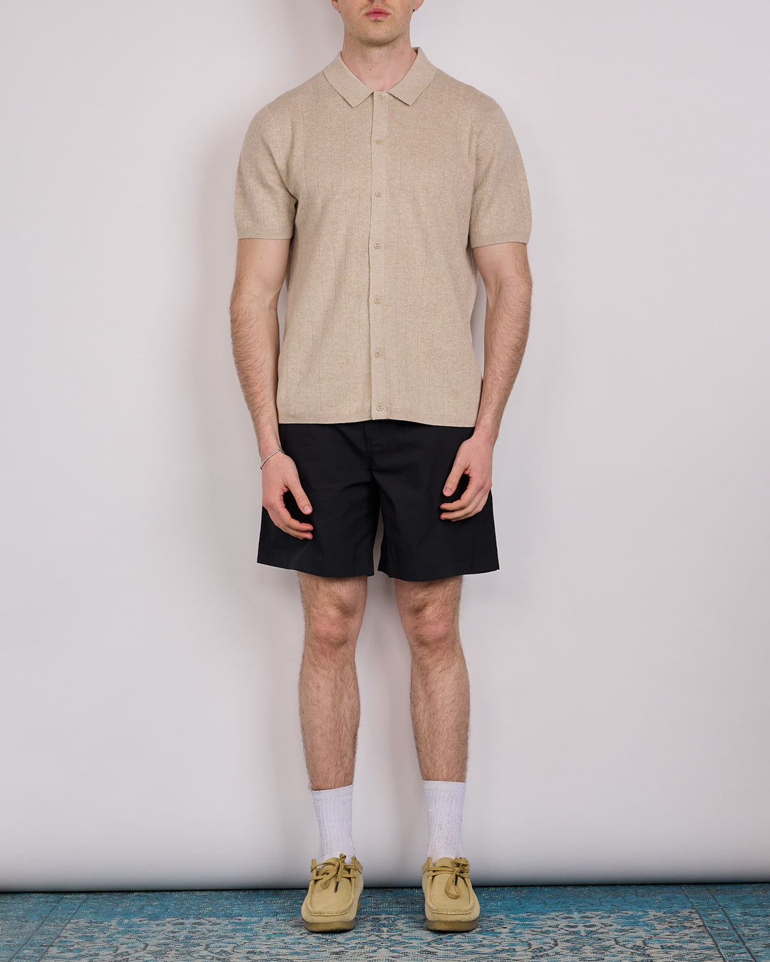 Reigning Champ Cotton-Linen Piazza Button Shirt Heather Oatmeal