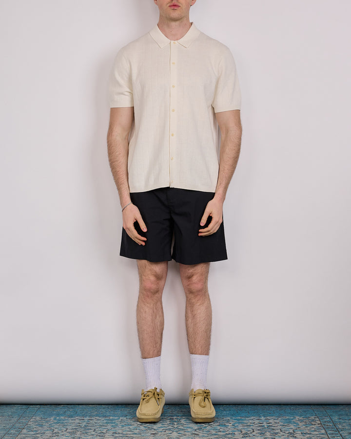 Reigning Champ Cotton-Linen Piazza Button Shirt Ivory