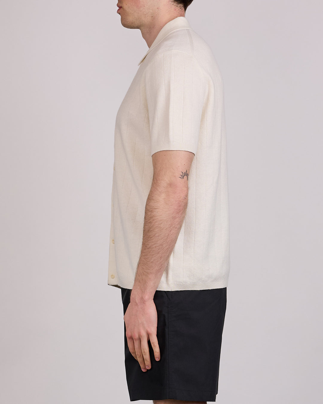 Reigning Champ Cotton-Linen Piazza Button Shirt Ivory