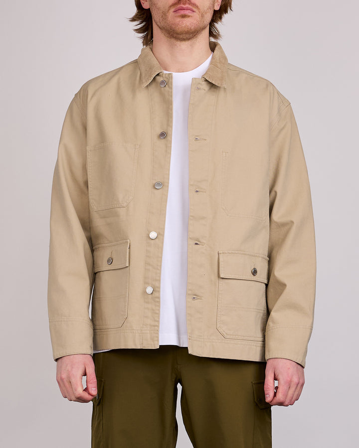 Reigning Champ Cotton Canvas Chore Jacket Sand