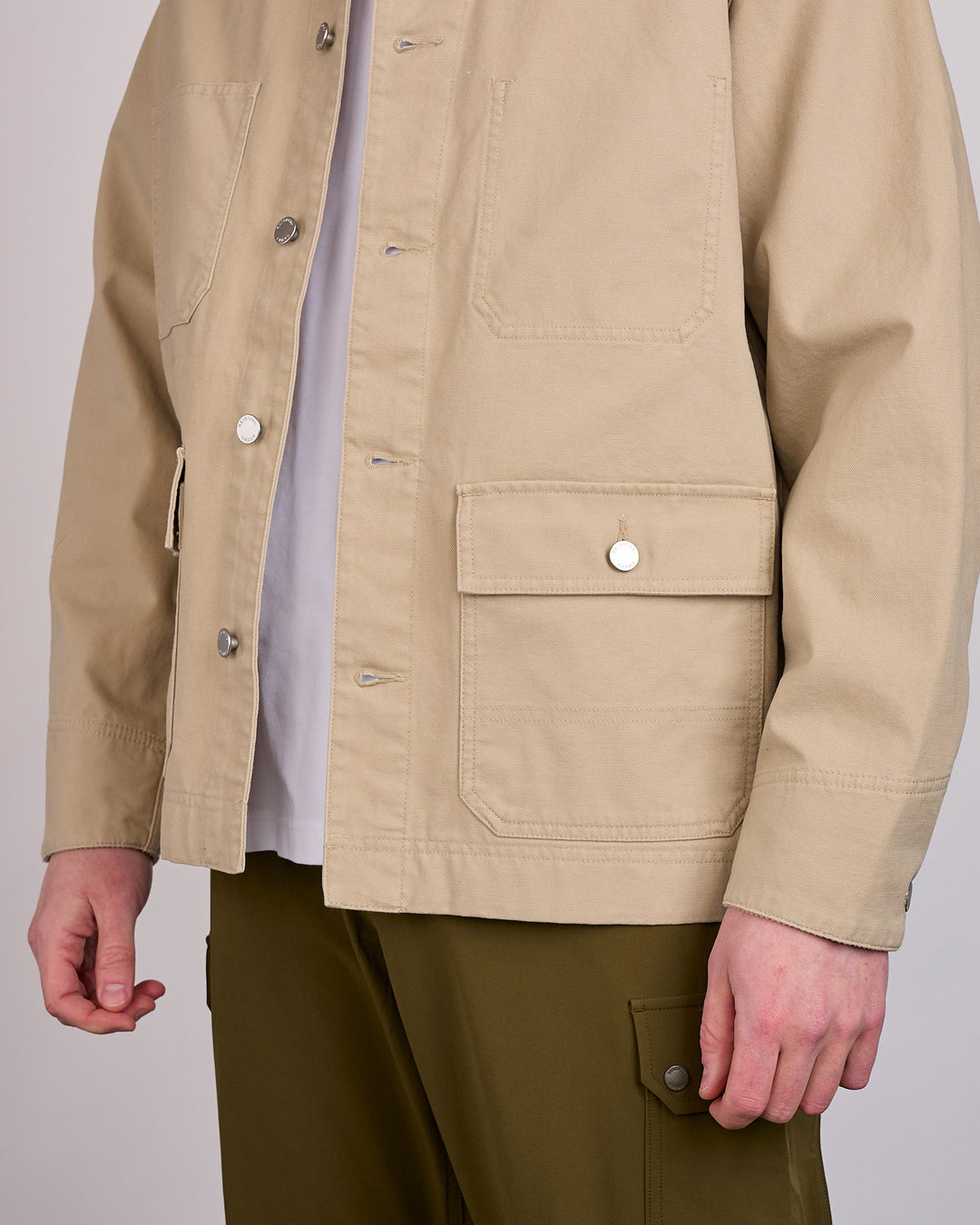 Reigning Champ Cotton Canvas Chore Jacket Sand