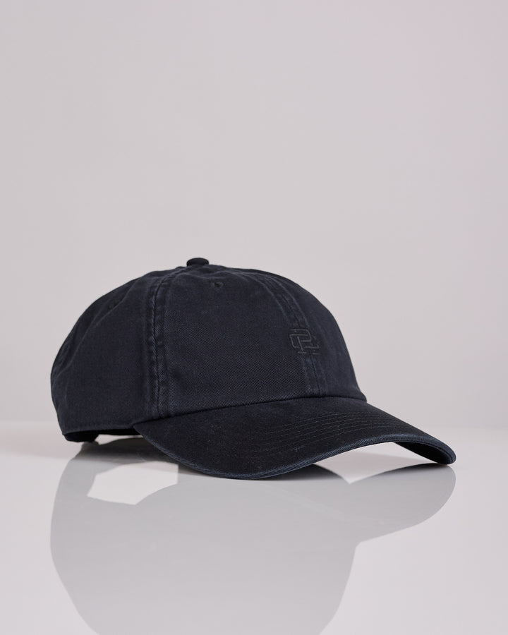 Reigning Champ Cotton Chino Low Pro Monogram Cap Washed Black