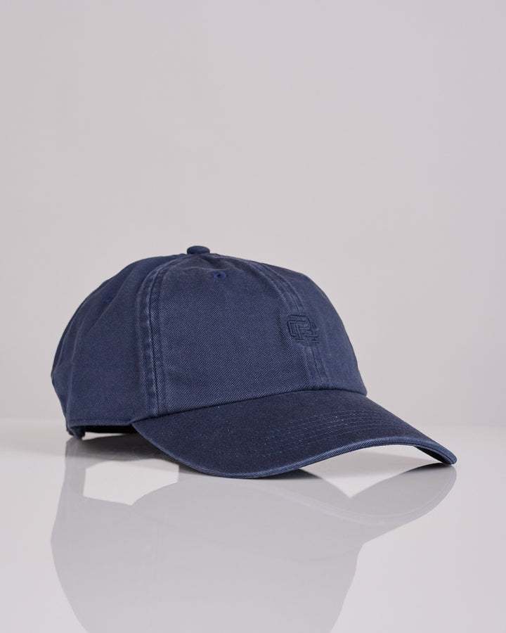 Reigning Champ Cotton Chino Low Pro Monogram Cap Washed Navy