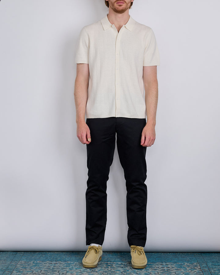 Reigning Champ Cotton Linen Piazza Button Shirt Ivory