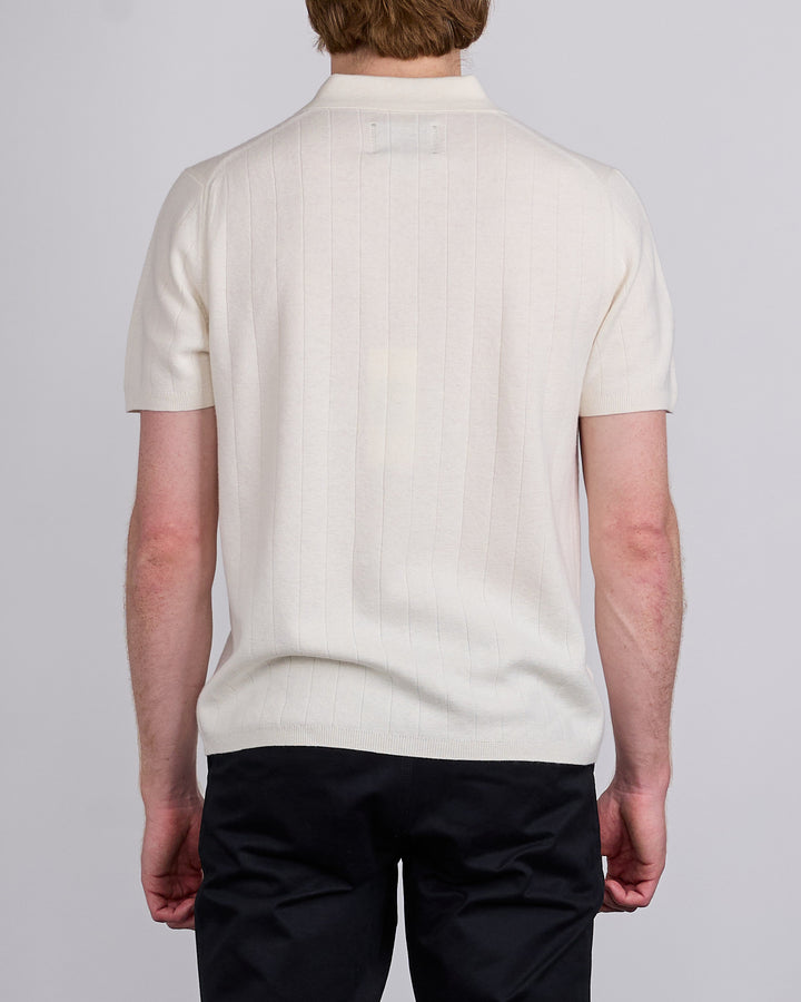 Reigning Champ Cotton Linen Piazza Button Shirt Ivory