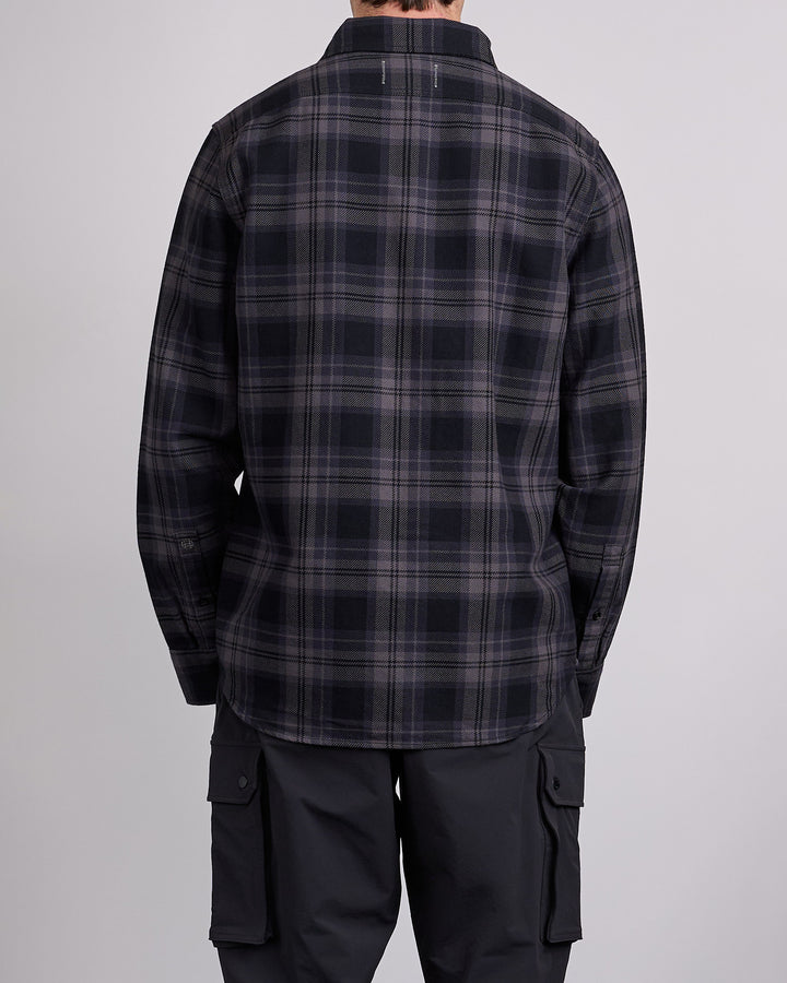 Reigning Champ Cotton Plaid Union Standard Button Shirt Carbon