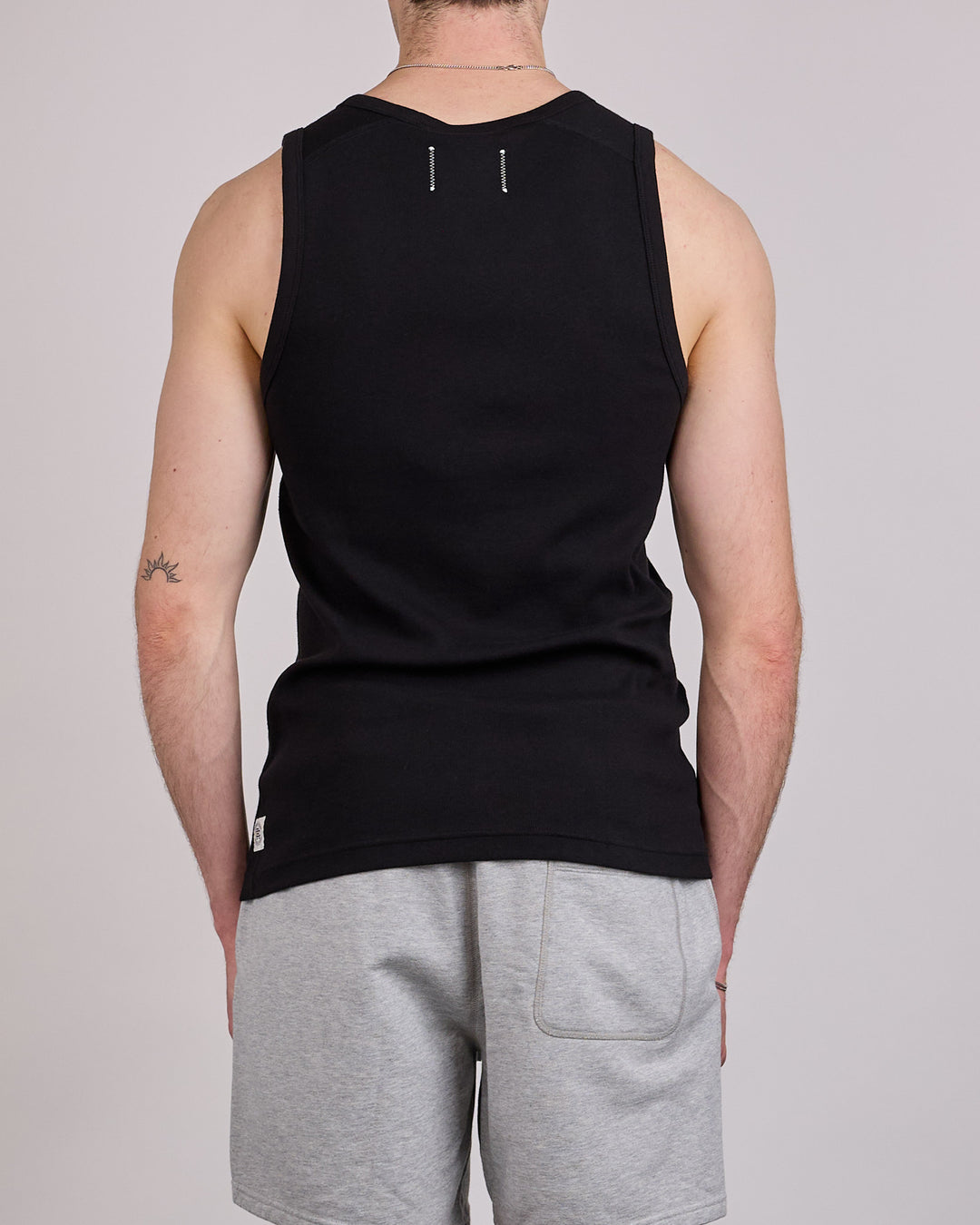 Reigning Champ Cotton Rib Slim Tank Top Black