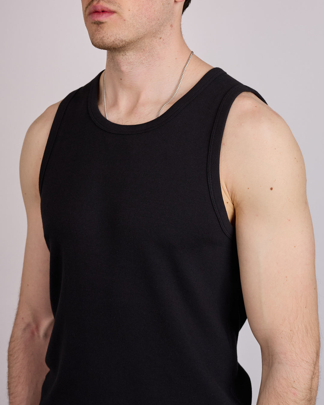 Reigning Champ Cotton Rib Slim Tank Top Black