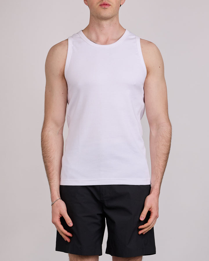 Reigning Champ Cotton Rib Slim Tank Top White