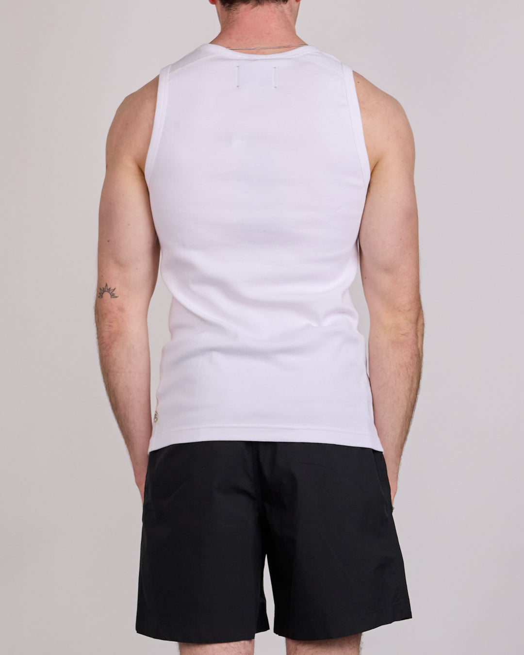 Reigning Champ Cotton Rib Slim Tank Top White
