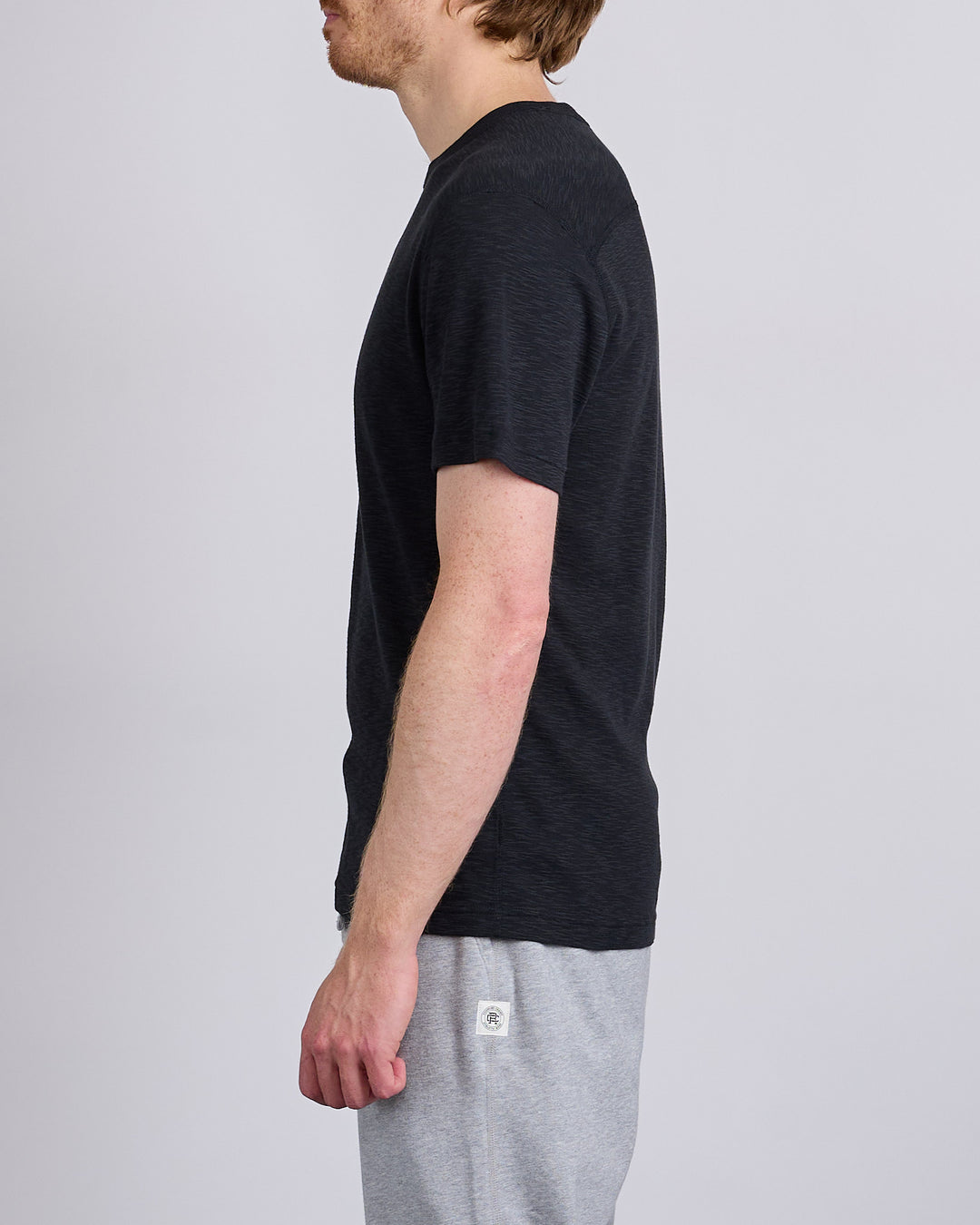 Reigning Champ Knit 1x1 Slub T-Shirt  Black