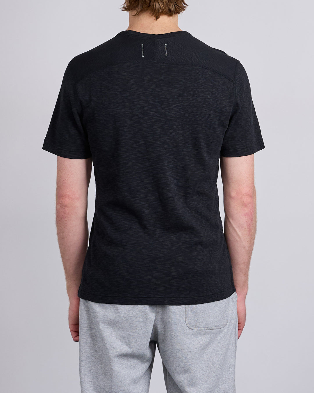 Reigning Champ Knit 1x1 Slub T-Shirt  Black