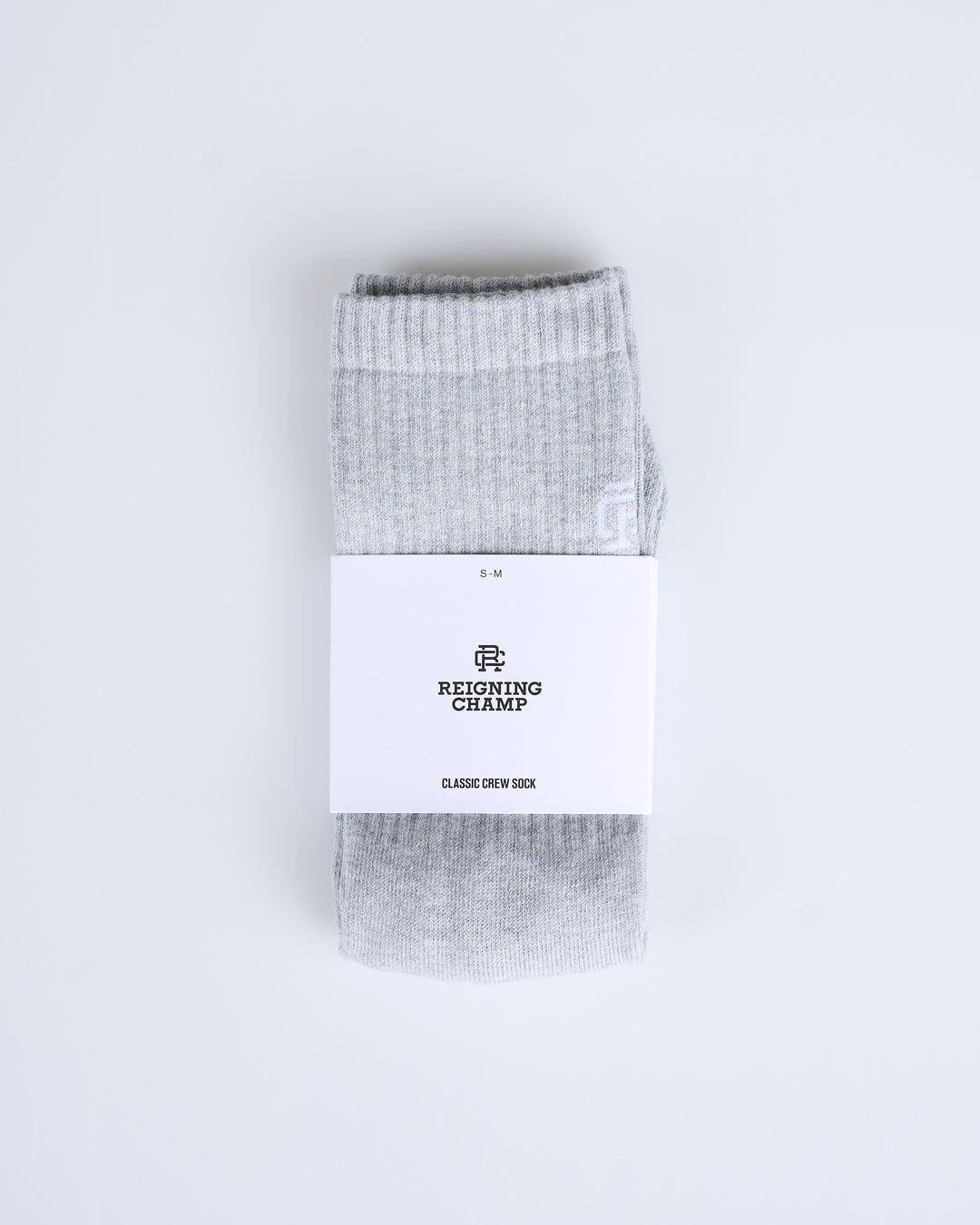 Reigning Champ Knit Classic Crew Sock H. Grey/White