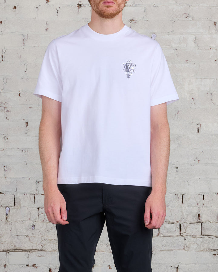 Reigning Champ Knit Midweight Arena T-Shirt White-Black