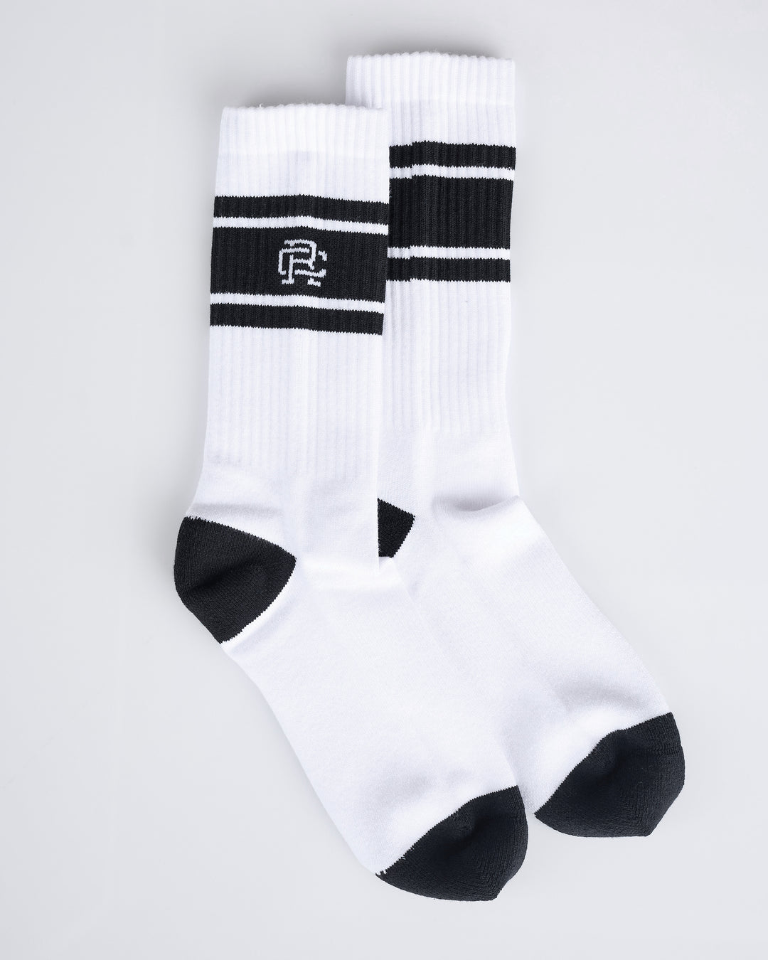 Reigning Champ Knit Stripe Crew Sock White/Black