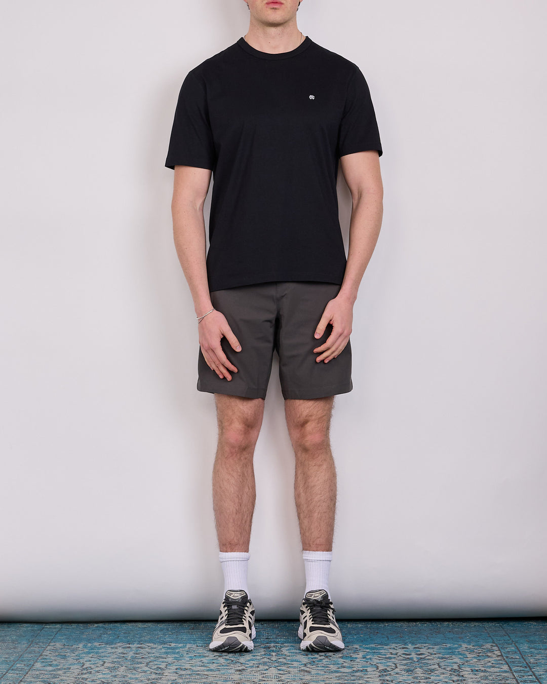 Reigning Champ Lightweight Jersey Monogram T-Shirt Black