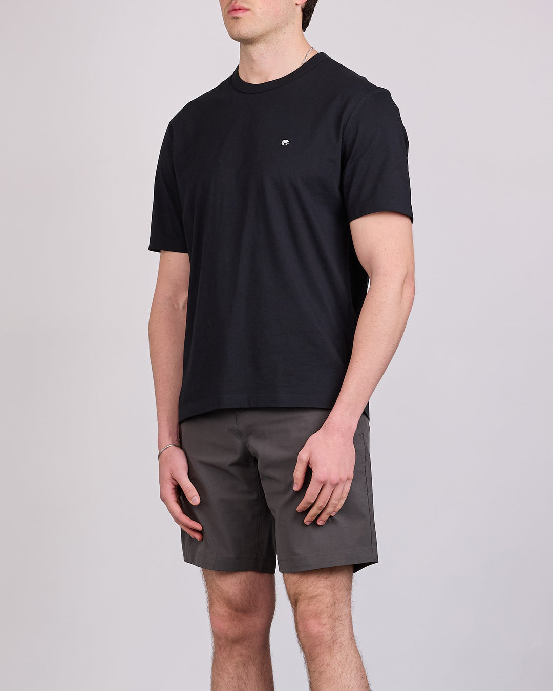 Reigning Champ Lightweight Jersey Monogram T-Shirt Black