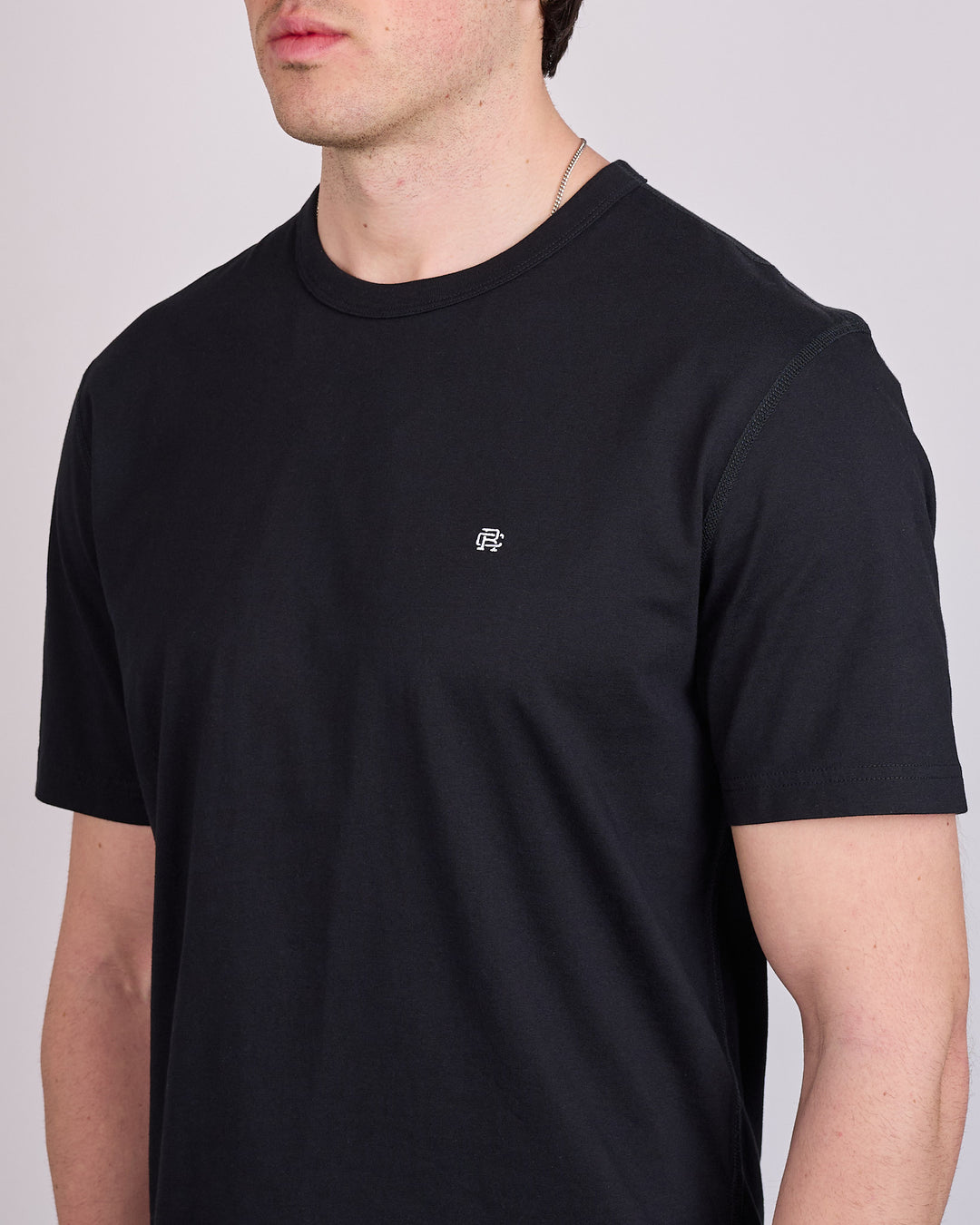 Reigning Champ Lightweight Jersey Monogram T-Shirt Black