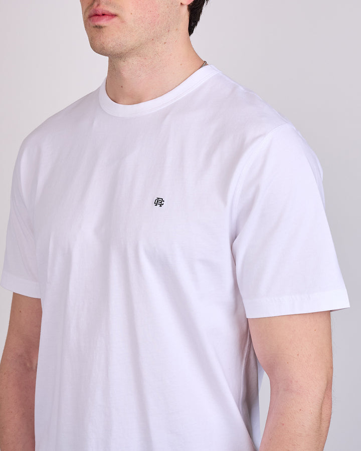 Reigning Champ Lightweight Jersey Monogram T-Shirt White