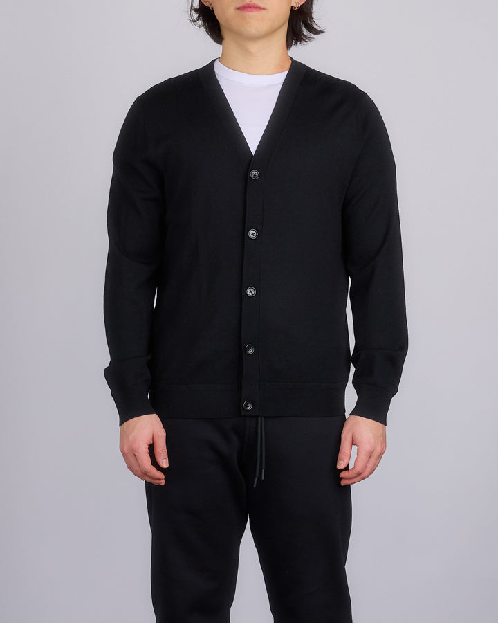 Reigning Champ Lightweight Merino Harry Cardigan Black