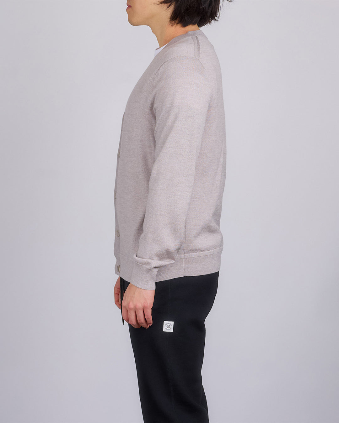 Reigning Champ Lightweight Merino Harry Cardigan Dove