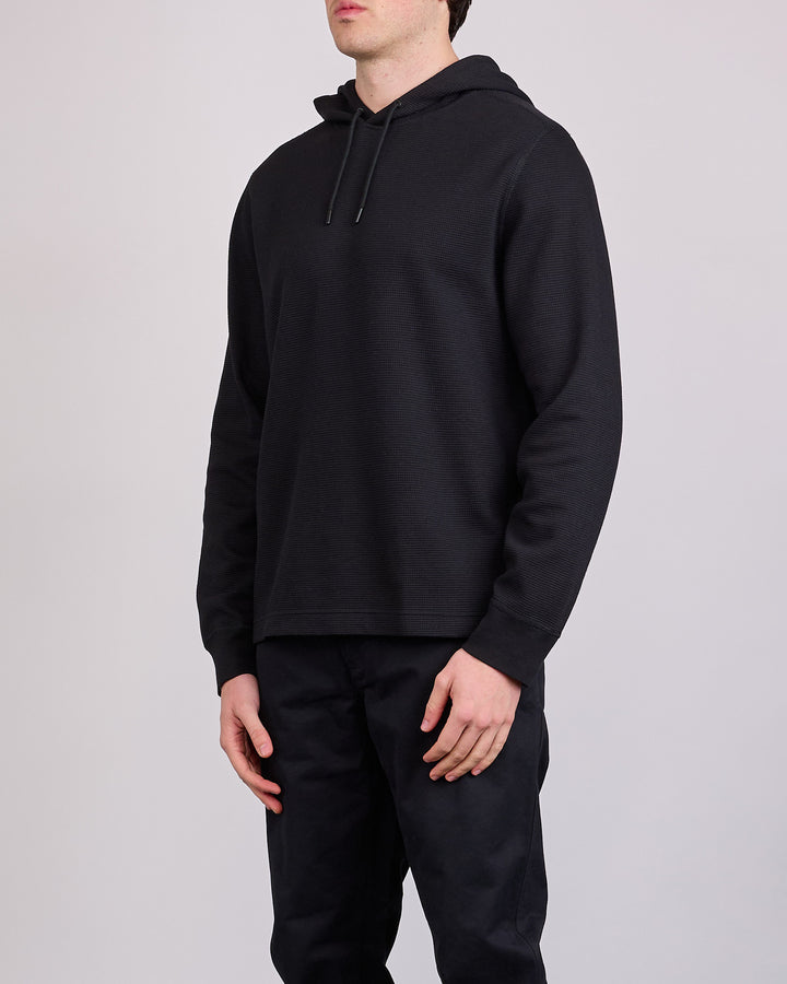 Reigning Champ Lightweight Waffle Standard Hoodie Black