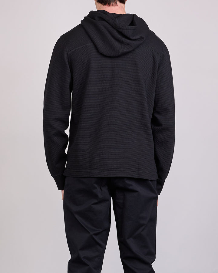 Reigning Champ Lightweight Waffle Standard Hoodie Black